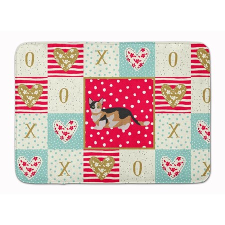 Carolines Treasures 19 x 27 in. Munchkin Cat Love Machine Washable Memory Foam Mat CK5650RUG